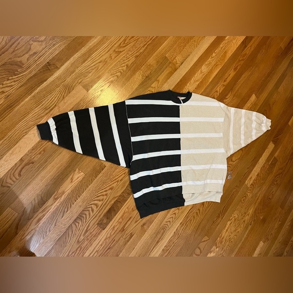 Free People Uptown Stripe Pullover Size Small NWT - Picture 2 of 14